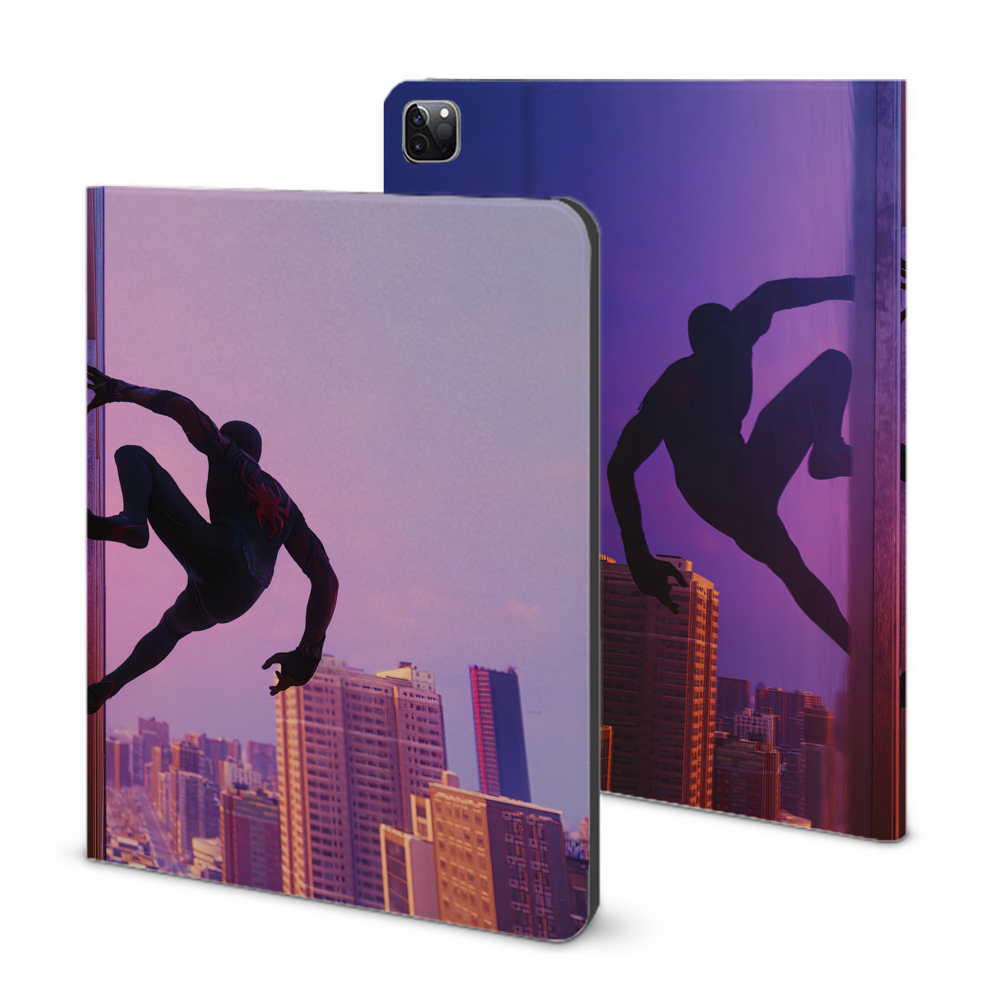 （画像用） Spider Man スパイダーマン IPad ケース ブック型 PUレザー TPU 耐衝撃 軽量 薄型 ペン収納なし 全面保護 IPad 各モデル対応